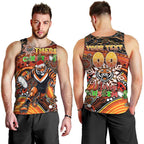 Merry Christmas Wests Tigers Men Tank Top Aboriginal Santa Rugby Mascot - The Tigers