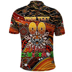 Merry Christmas Wests Tigers Polo Shirt Aboriginal Santa Rugby Mascot - The Tigers