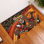 Merry Christmas Wests Tigers Rubber Doormat Aboriginal Santa Rugby Mascot - The Tigers