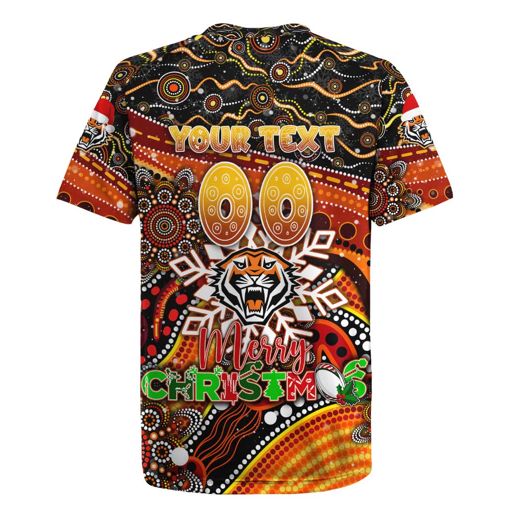 Merry Christmas Wests Tigers Rugby Jersey Aboriginal Santa Rugby Mascot - The Tigers