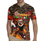 Merry Christmas Wests Tigers Rugby Jersey Aboriginal Santa Rugby Mascot - The Tigers