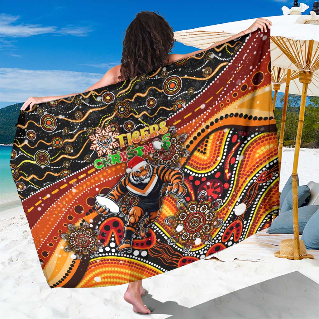 Merry Christmas Wests Tigers Sarong Aboriginal Santa Rugby Mascot - The Tigers