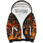 Merry Christmas Wests Tigers Sherpa Hoodie Aboriginal Santa Rugby Mascot - The Tigers