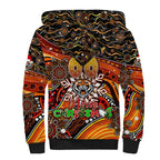 Merry Christmas Wests Tigers Sherpa Hoodie Aboriginal Santa Rugby Mascot - The Tigers