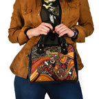 Merry Christmas Wests Tigers Shoulder Handbag Aboriginal Santa Rugby Mascot - The Tigers