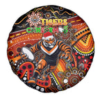 Merry Christmas Wests Tigers Spare Tire Cover Aboriginal Santa Rugby Mascot - The Tigers