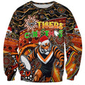 Merry Christmas Wests Tigers Sweatshirt Aboriginal Santa Rugby Mascot - The Tigers