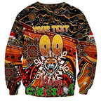 Merry Christmas Wests Tigers Sweatshirt Aboriginal Santa Rugby Mascot - The Tigers