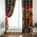 Merry Christmas Wests Tigers Window Curtain Aboriginal Santa Rugby Mascot - The Tigers