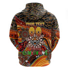 Merry Christmas Wests Tigers Zip Hoodie Aboriginal Santa Rugby Mascot - The Tigers