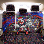 Merry Christmas Sydney Roosters Back Car Seat Cover Aboriginal Santa Rugby Mascot - Tricolours