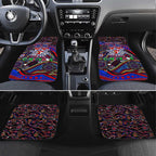 Merry Christmas Sydney Roosters Car Mats Aboriginal Santa Rugby Mascot - Tricolours