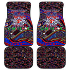Merry Christmas Sydney Roosters Car Mats Aboriginal Santa Rugby Mascot - Tricolours