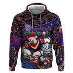 Merry Christmas Sydney Roosters Hoodie Aboriginal Santa Rugby Mascot - Tricolours
