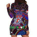 Merry Christmas Sydney Roosters Hoodie Dress Aboriginal Santa Rugby Mascot - Tricolours