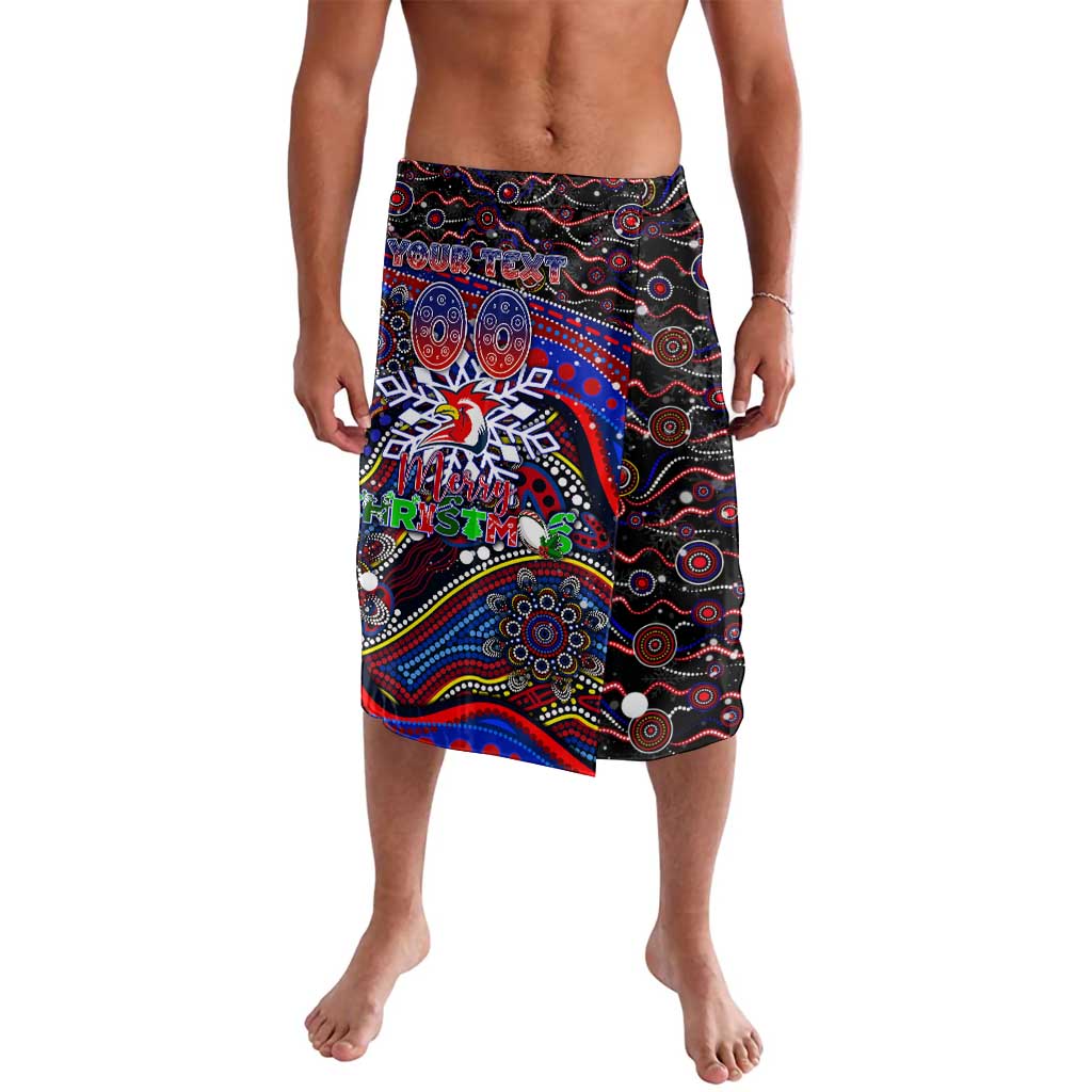 Merry Christmas Sydney Roosters Lavalava Aboriginal Santa Rugby Mascot - Tricolours
