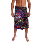 Merry Christmas Sydney Roosters Lavalava Aboriginal Santa Rugby Mascot - Tricolours