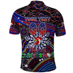 Merry Christmas Sydney Roosters Polo Shirt Aboriginal Santa Rugby Mascot - Tricolours