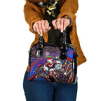 Merry Christmas Sydney Roosters Shoulder Handbag Aboriginal Santa Rugby Mascot - Tricolours