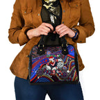 Merry Christmas Sydney Roosters Shoulder Handbag Aboriginal Santa Rugby Mascot - Tricolours