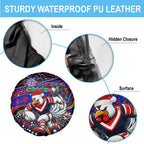 Merry Christmas Sydney Roosters Spare Tire Cover Aboriginal Santa Rugby Mascot - Tricolours