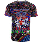 Merry Christmas Sydney Roosters T Shirt Aboriginal Santa Rugby Mascot - Tricolours