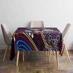 Merry Christmas Sydney Roosters Tablecloth Aboriginal Santa Rugby Mascot - Tricolours
