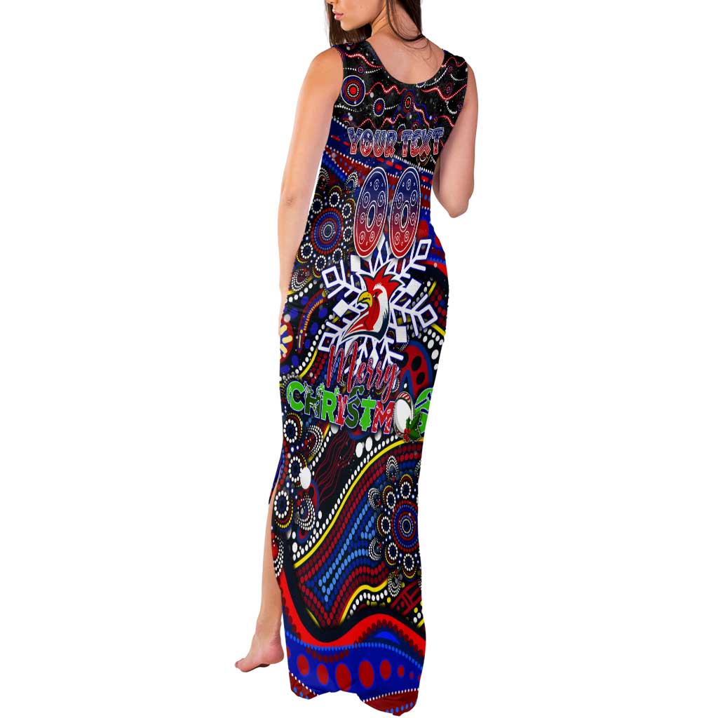 Merry Christmas Sydney Roosters Tank Maxi Dress Aboriginal Santa Rugby Mascot - Tricolours