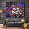Merry Christmas Sydney Roosters Tapestry Aboriginal Santa Rugby Mascot - Tricolours