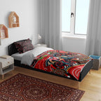 Merry Christmas Dragons Bedding Set Aboriginal Santa Rugby Mascot - St George Illawarra