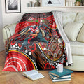 Merry Christmas Dragons Blanket Aboriginal Santa Rugby Mascot - St George Illawarra