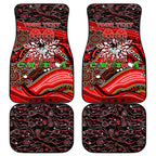 Merry Christmas Dragons Car Mats Aboriginal Santa Rugby Mascot - St George Illawarra