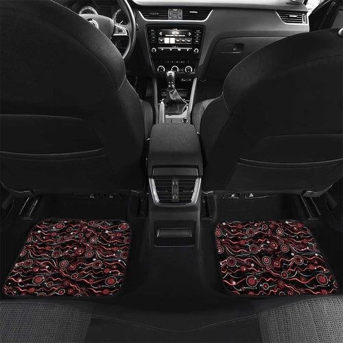 Merry Christmas Dragons Car Mats Aboriginal Santa Rugby Mascot - St George Illawarra