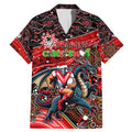 Merry Christmas Dragons Family Matching Mermaid Dress and Hawaiian Shirt Aboriginal Santa Rugby Mascot - St George Illawarra