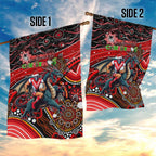 Merry Christmas Dragons Garden Flag Aboriginal Santa Rugby Mascot - St George Illawarra