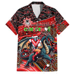 Merry Christmas Dragons Hawaiian Shirt Aboriginal Santa Rugby Mascot - St George Illawarra