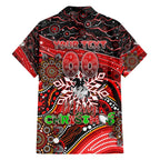 Merry Christmas Dragons Hawaiian Shirt Aboriginal Santa Rugby Mascot - St George Illawarra