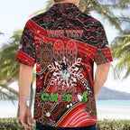 Merry Christmas Dragons Hawaiian Shirt Aboriginal Santa Rugby Mascot - St George Illawarra