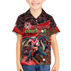 Merry Christmas Dragons Hawaiian Shirt Aboriginal Santa Rugby Mascot - St George Illawarra