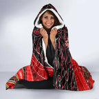 Merry Christmas Dragons Hooded Blanket Aboriginal Santa Rugby Mascot - St George Illawarra
