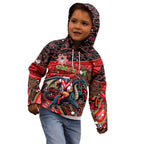 Merry Christmas Dragons Kid Hoodie Aboriginal Santa Rugby Mascot - St George Illawarra