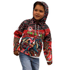 Merry Christmas Dragons Kid Hoodie Aboriginal Santa Rugby Mascot - St George Illawarra