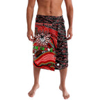Merry Christmas Dragons Lavalava Aboriginal Santa Rugby Mascot - St George Illawarra