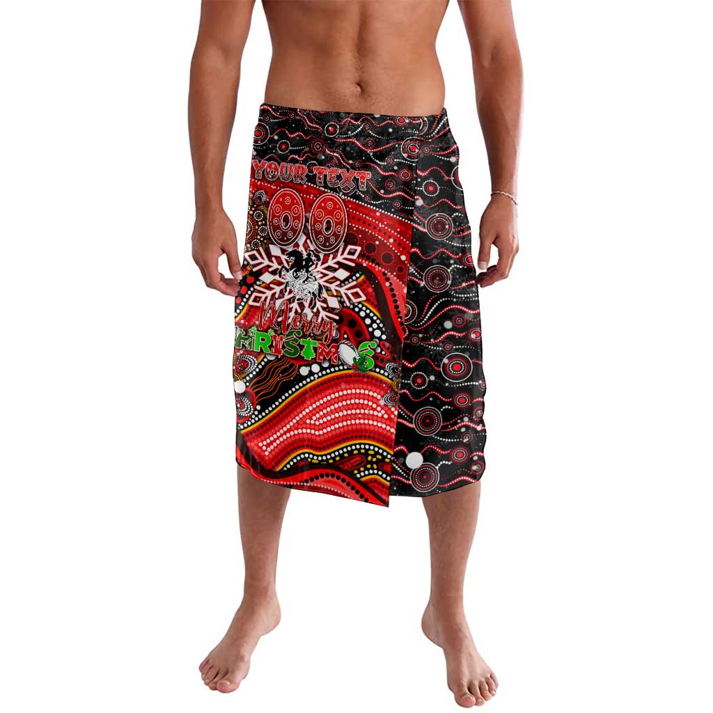 Merry Christmas Dragons Lavalava Aboriginal Santa Rugby Mascot - St George Illawarra