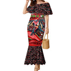 Merry Christmas Dragons Mermaid Dress Aboriginal Santa Rugby Mascot - St George Illawarra