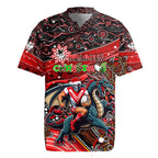 Merry Christmas Dragons Rugby Jersey Aboriginal Santa Rugby Mascot - St George Illawarra