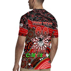 Merry Christmas Dragons Rugby Jersey Aboriginal Santa Rugby Mascot - St George Illawarra