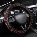 Merry Christmas Dragons Steering Wheel Cover Aboriginal Santa Rugby Mascot - St George Illawarra