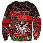 Merry Christmas Dragons Sweatshirt Aboriginal Santa Rugby Mascot - St George Illawarra