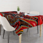 Merry Christmas Dragons Tablecloth Aboriginal Santa Rugby Mascot - St George Illawarra